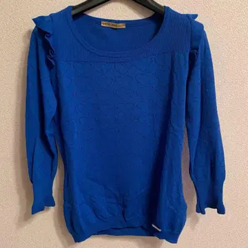 [ 거의 새상품 ] 데니 로즈 니트 S 예쁜 블루