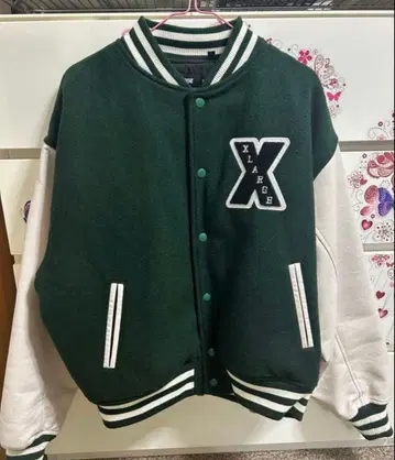 XLARGE 바시티 자켓 M 다크 그린