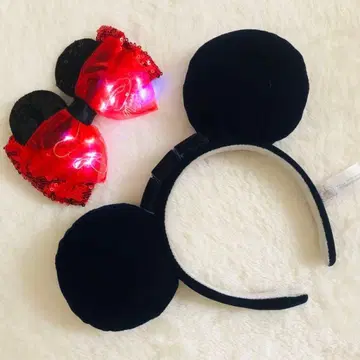크리스마스 빛나는 액세서리 머리띠 디즈니 미니 라이트업