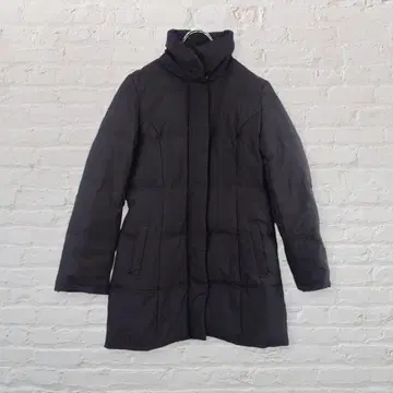 롱 다운 코트 M 블랙 다운 70% 페더 30% 방한