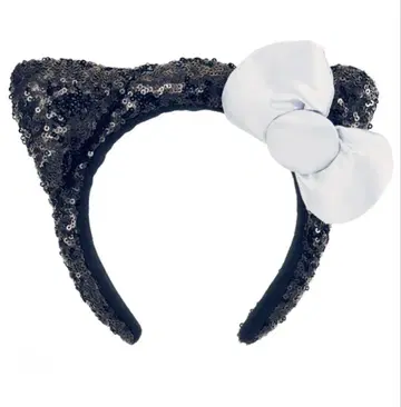 USJ 키티 머리띠 블랙 스팽글