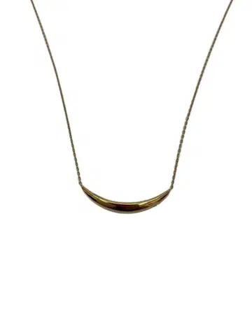 ete 목걸이/SV925/골드 스마일 초승달