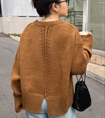 CIAOPANIC TYPY 백 슬릿 멜란지 컬러 니트