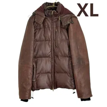 양가죽 다운 자켓 브라운 XL