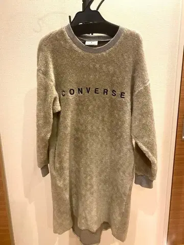 CONVERSE 플리스 드레스 그레이