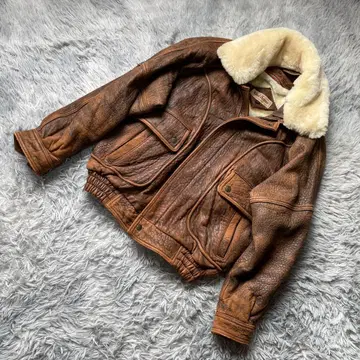 레어 Wind Armor 양가죽 무스탕 G-1 플라이트 자켓 빈티지