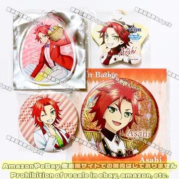 프리파라 아사히 아크릴 키링 캔뱃지 4개 세트 미사용 새상품
