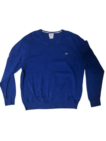 LACOSTE 파랑 V넥 스웨터 사이즈 7