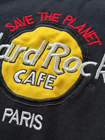 Hard Rock Cafe 트레이닝복 블랙 XL 자수