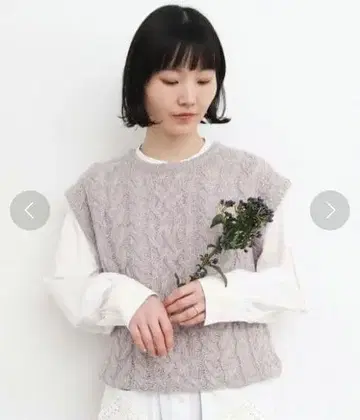 미사용품 아틀리에 드 사봉 ASHWOOD 울 모헤어 베스트