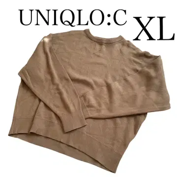 UNIQLO:C 유니클로 SNS 화제 카멜 긴팔 스웨터 XL 코튼