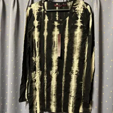 y2k SEANA 물결 염색 롱 티셔츠 갸남 V호스 당시물