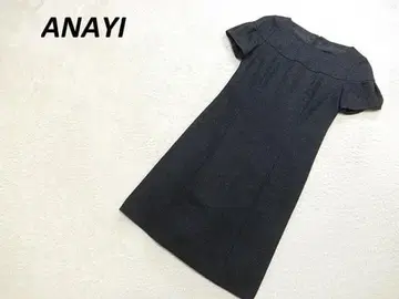 새상품급 ANAYI 아나이 울 청순 원피스 그레이 38