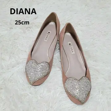 DIANA 핑크 스웨이드 펌프스 하트 비쥬 스팽글