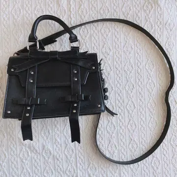 캔디 스트리퍼 리본 백 블랙 블랙