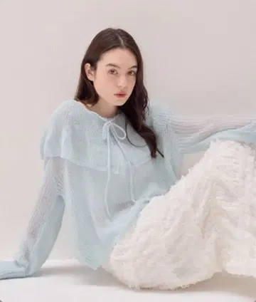 muguet 뮤게 low gauge sailor ribbon knit