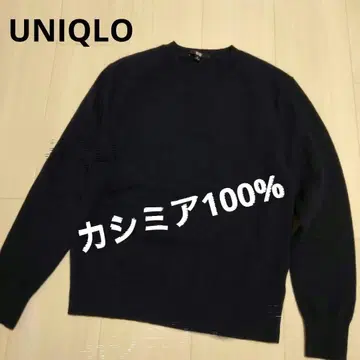 UNIQLO 유니클로 캐시미어 100% 크루넥 스웨터 네이비 M
