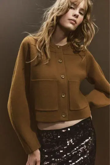 zara 플레인 니트 가디건 M 사이즈