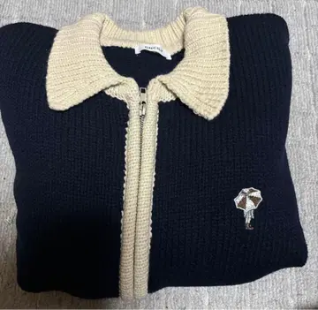 ONCILY 네이비 베이지 가디건