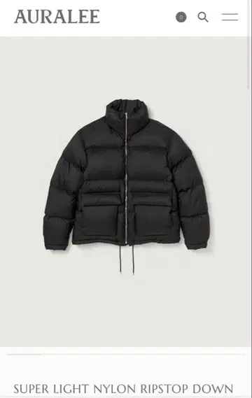 AURALEE 다운 자켓 블랙 사이즈 3