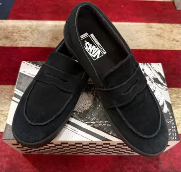 VANS 스케이트 로퍼 스웨이드 블랙 28cm 반스 박스 있음