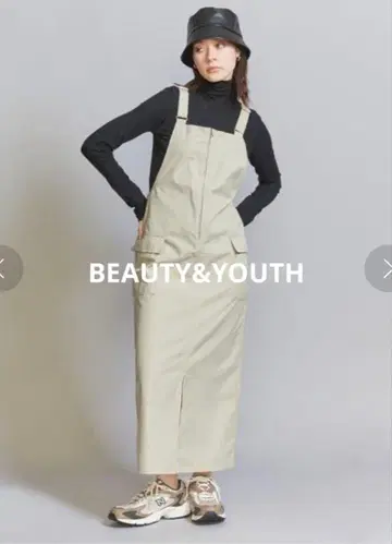 [ 컨디션 최상 ] BEAUTY&YOUTH 웨더 밀리터리 오버롤 스커트