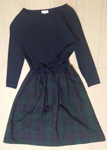 매킨토시 철학 원피스 체크 도킹