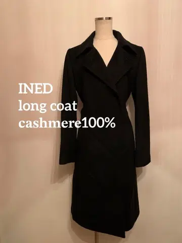 이네드 캐시미어 100% 롱 코트 블랙 사이즈 11