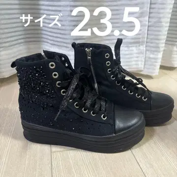 블랙 스톤 블랙 스니커즈 인힐 7cm