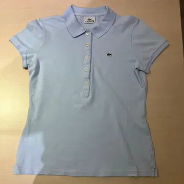 France LACOSTE 스카이블루 피케 셔츠 사이즈 40 반팔
