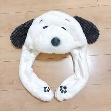 새상품급 유니버셜 스누피 모자 팬캡 귀 움직임