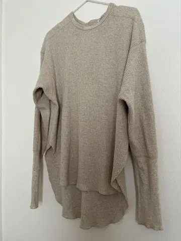 Americana THERMAL 풀오버 베이지 헨리넥 긴팔