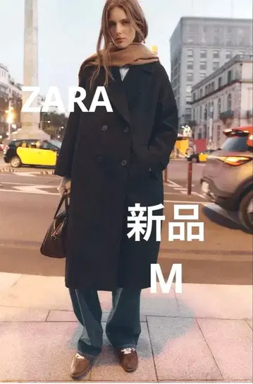 [ 새상품 ] ZARA 소프트 오버 사이즈 코트 M 블랙 체스터 코트