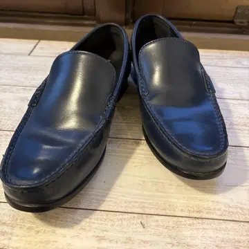 REGAL 네이비 천연 가죽 로퍼