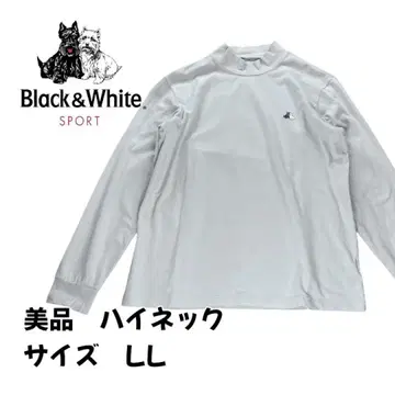 [ 새상품급 ] 블랙 앤 화이트 하이넥 셔츠 그레이 LL