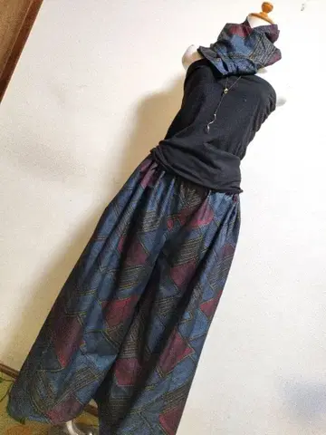 1828 기모노 리메이크 가우초 팬츠 & 스톨