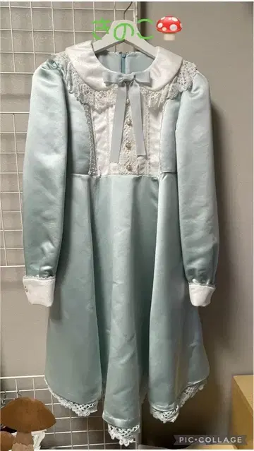 Angelic Pretty 새틴 원피스 (민트)