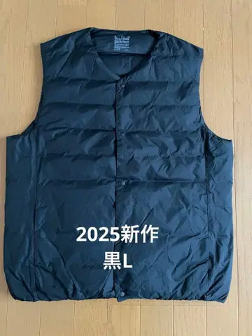 2025 신상 무인양품 다운 노카라 베스트 L 블랙