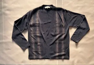 빔즈 에스닉 무늬 다크 네이비 가디건