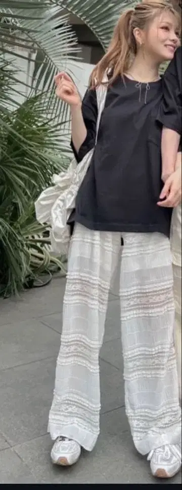 미유미유 착용 furfur 레이스 팬츠