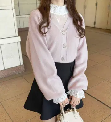 반짝이 버튼 가디건 [ ZOZOTOWN 한정판 아이템 ]