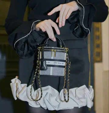 HLT Jacquard Mini Vanity Bag silver