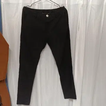 블랙 팬츠 허리밴딩 스트레치 스키니