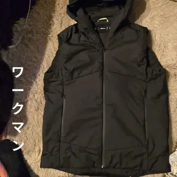 워크맨 블랙 후드 부착 베스트 L 사이즈