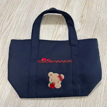 미사용 새상품 파밀리아 백 토트 미니 핸드 빨간색 계열 체크