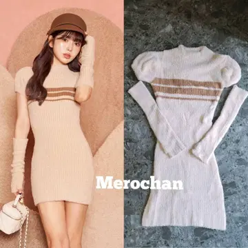 다리치 오프숄더 타이트 미니 원피스 [ F ]