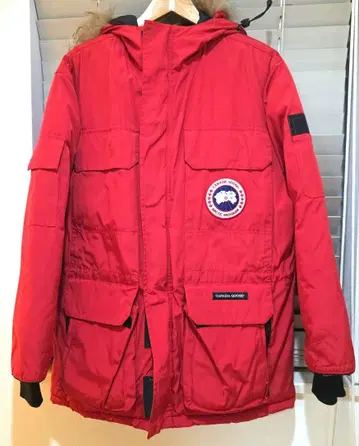 다운 자켓 S 레드