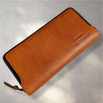[미사용 새상품] ZONALe (조날) 스마트 디자인 가죽 장지갑 브라운