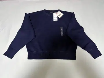 유니클로 스무스 코튼 크루넥 스웨터 S 네이비