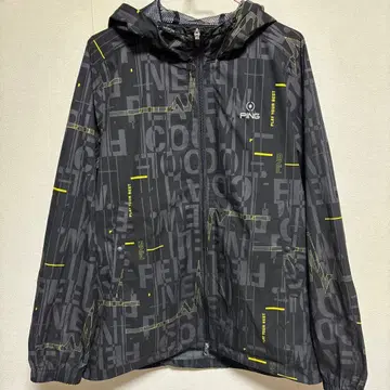 핑 PING 디지털 노이즈 프린트 풀 지퍼 후디 블루종 L